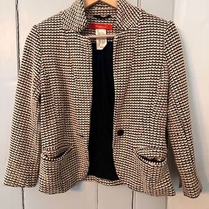Cartonnier Black and Cream Patterned Blazer